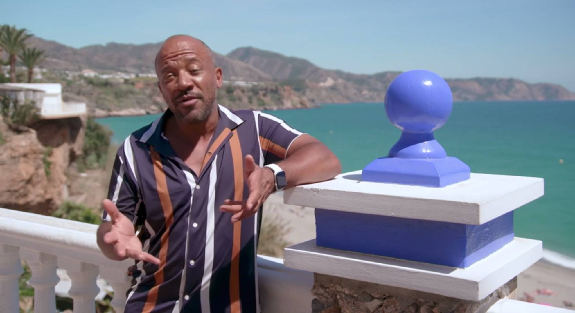 Craig Rowe makes his point as he speaks to camera