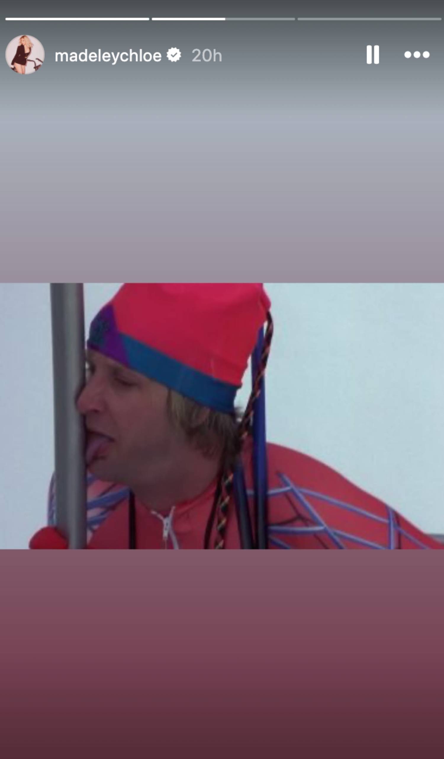 Chloe Madeley posts about her daughter in an Instagram Story