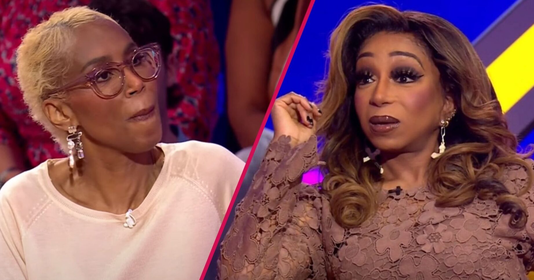 Trisha Goddard looking cross / Tiffany Pollard on Celebrity Big Brother Late and Live