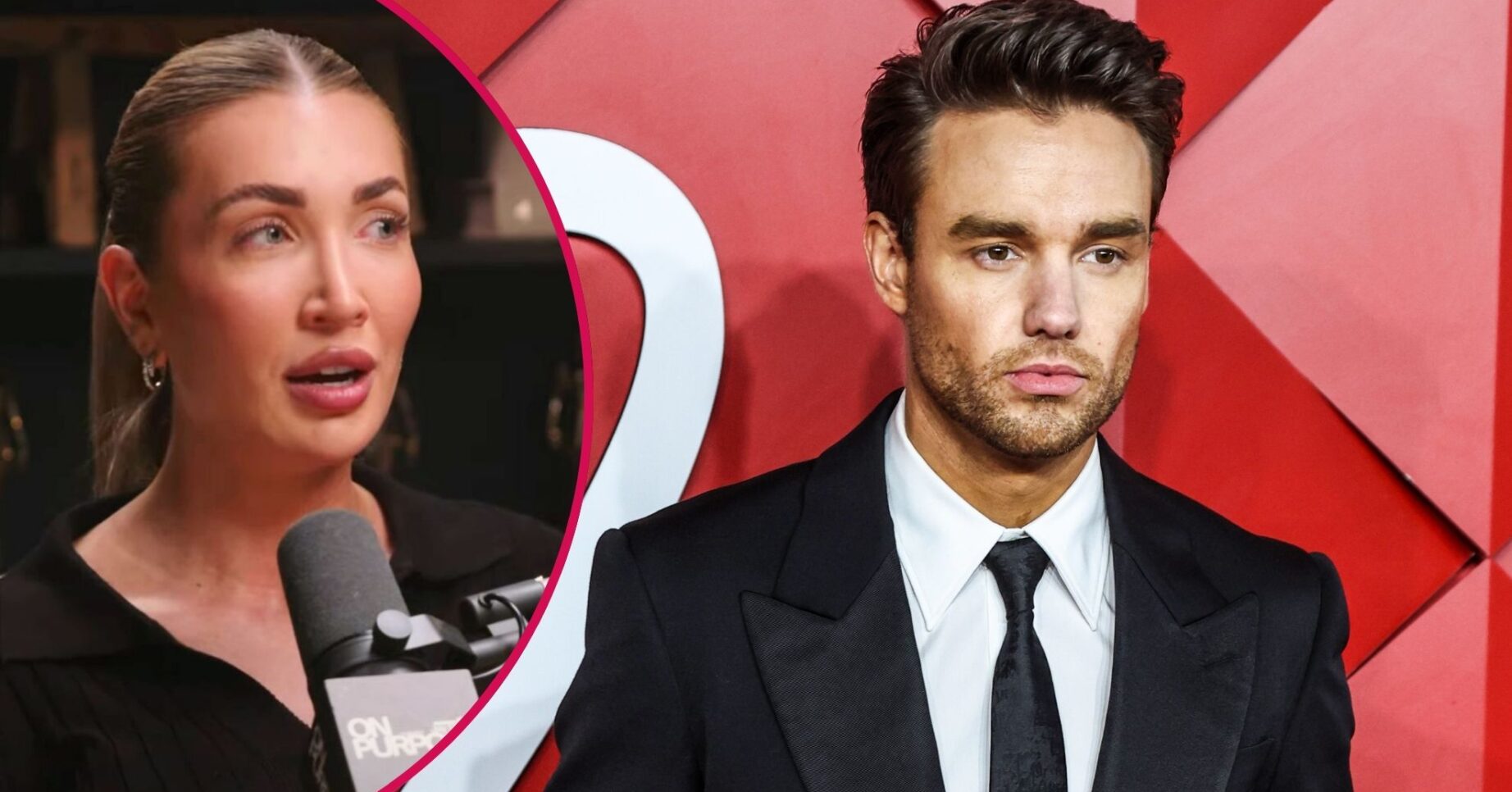 Kate Cassidy on a podcast / Liam Payne on the red carpet