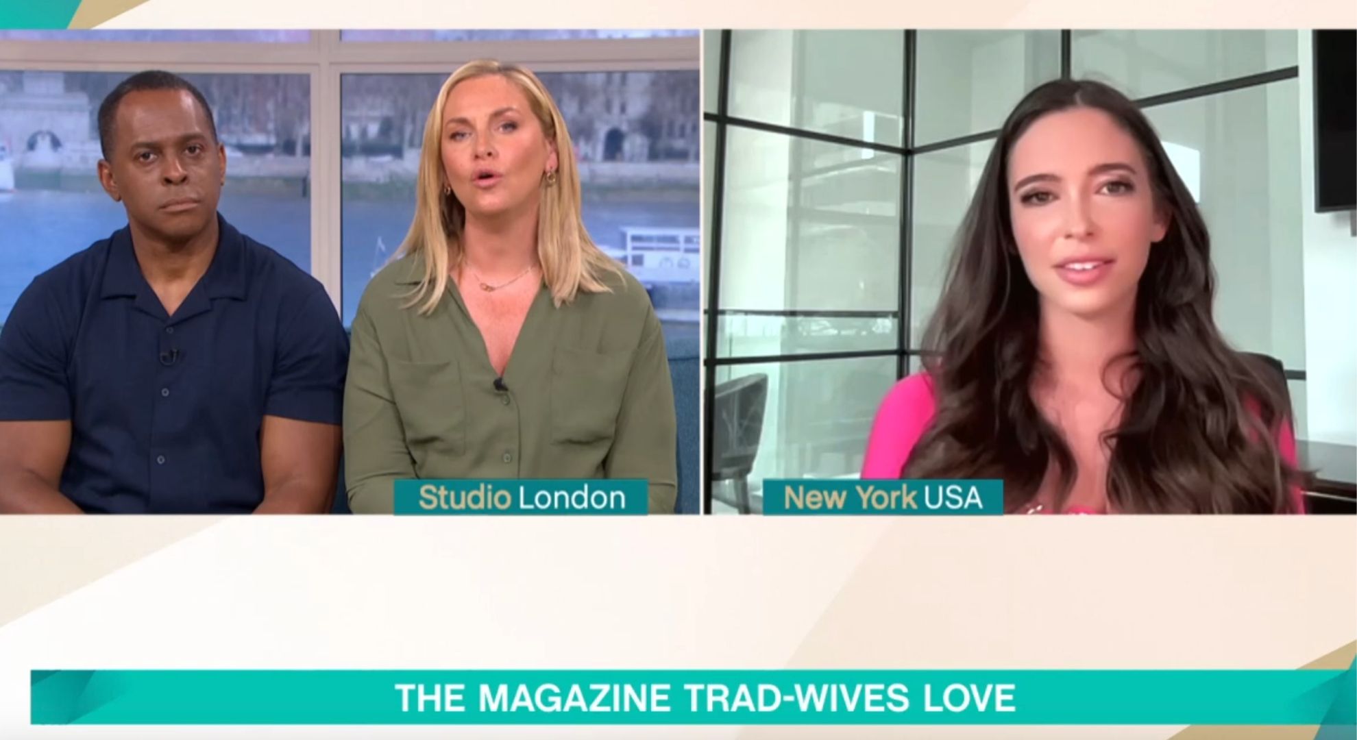 Andi Peters and Josie Gibson speaking to Brittany on This Morning 