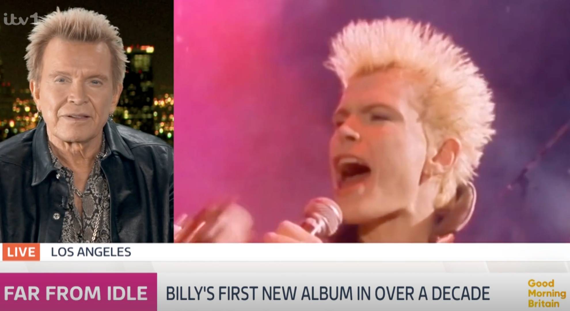 Billy Idol appears on GMB