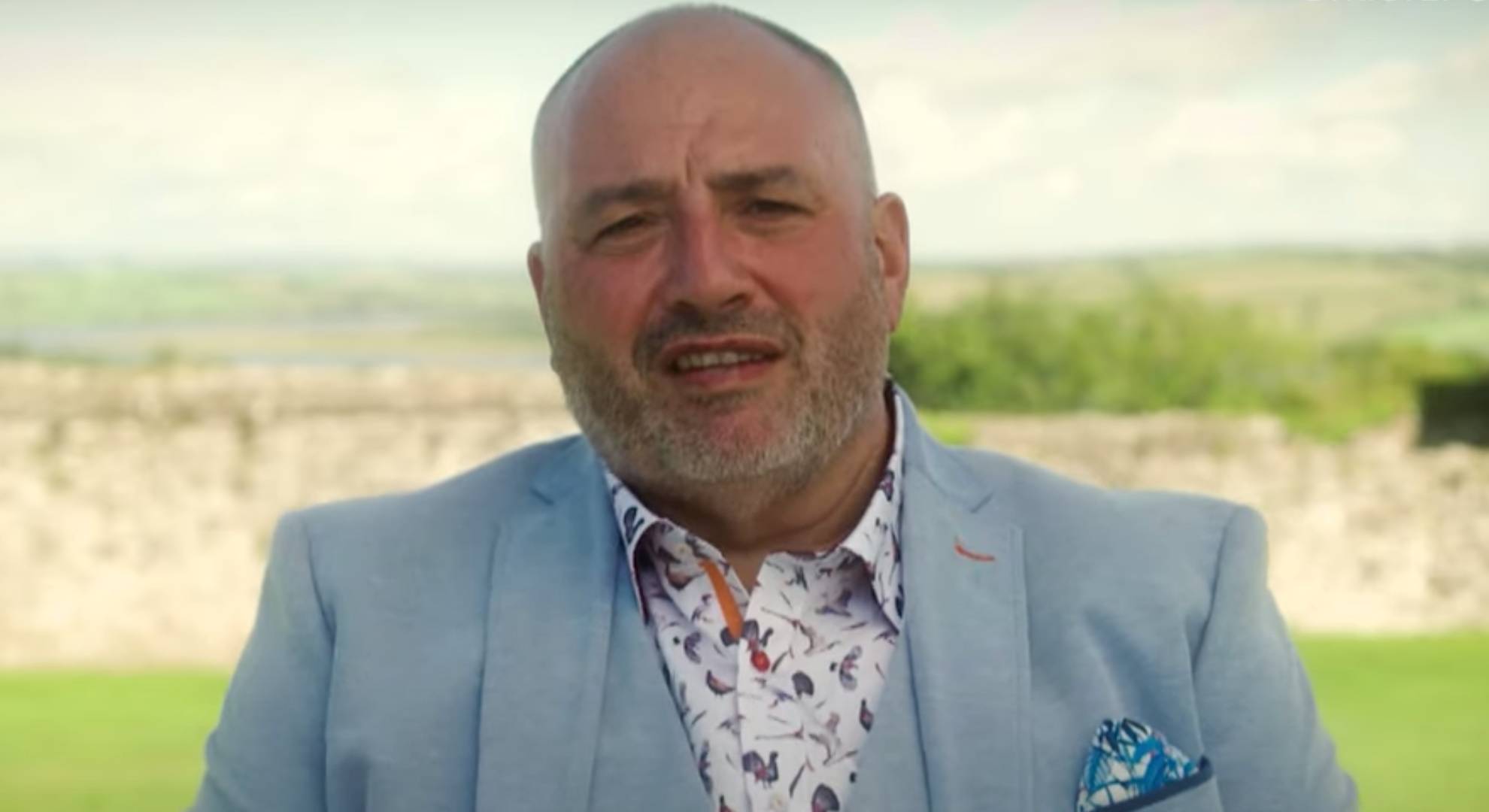 Wynne Evans looks into the camera