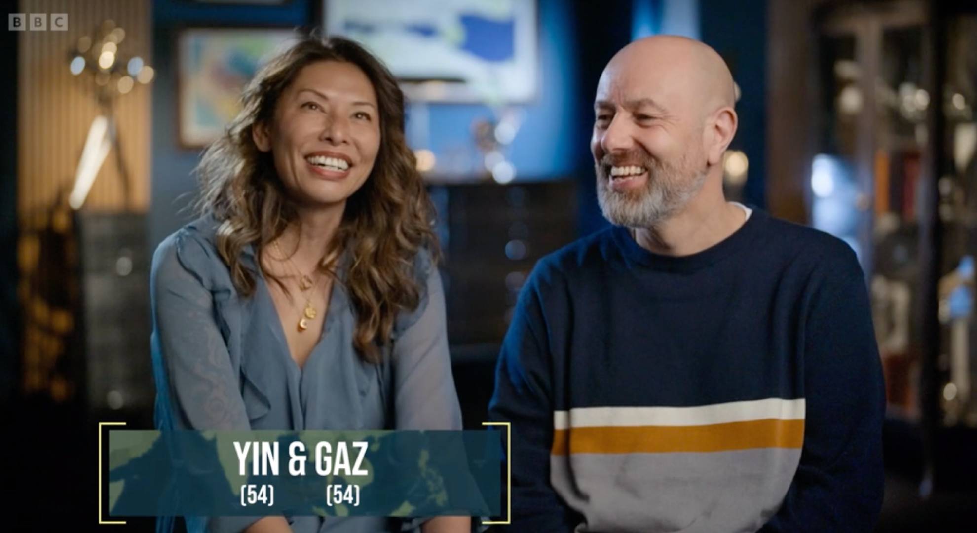 Yin and Gaz both smile