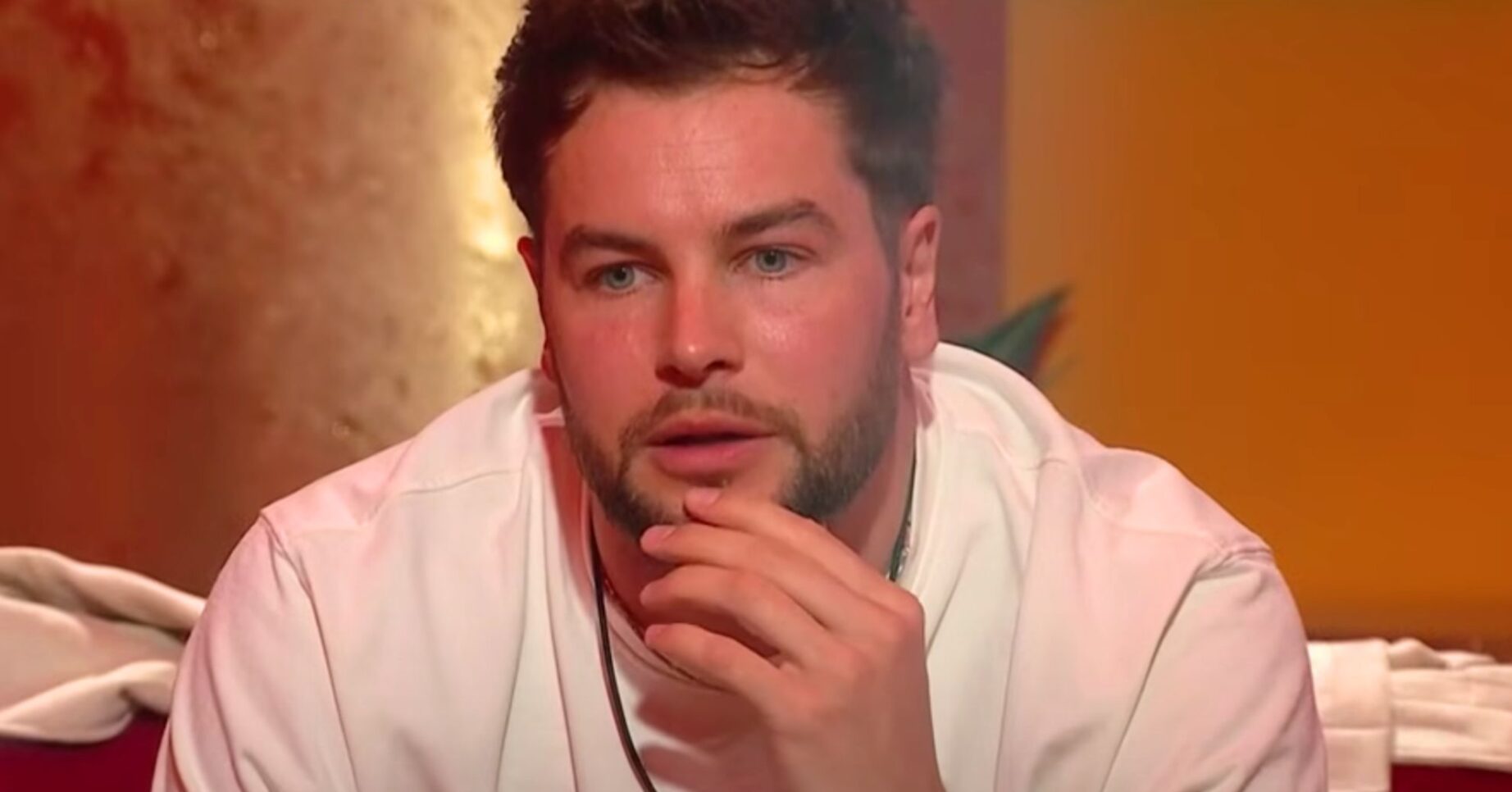 Celebrity Big Brother contestant Chris Hughes looks into the middle distance