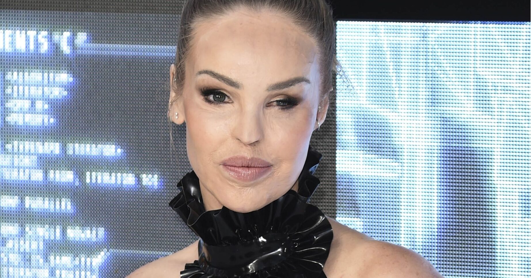 Katie Piper looks at the camera