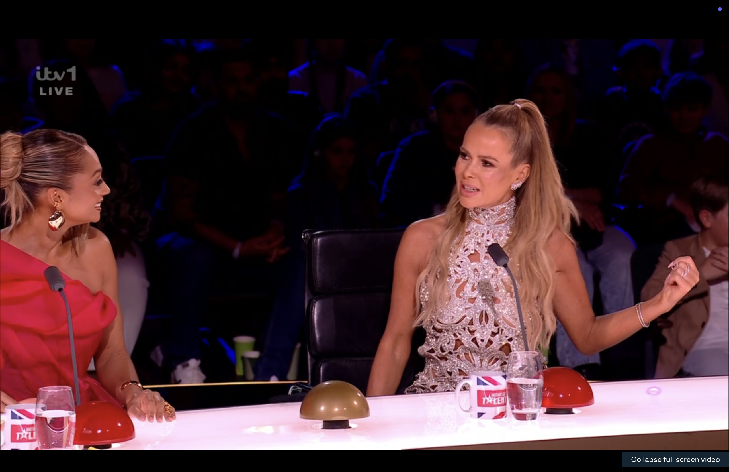 Amanda Holden and Alesha Dixon on BGT tonight
