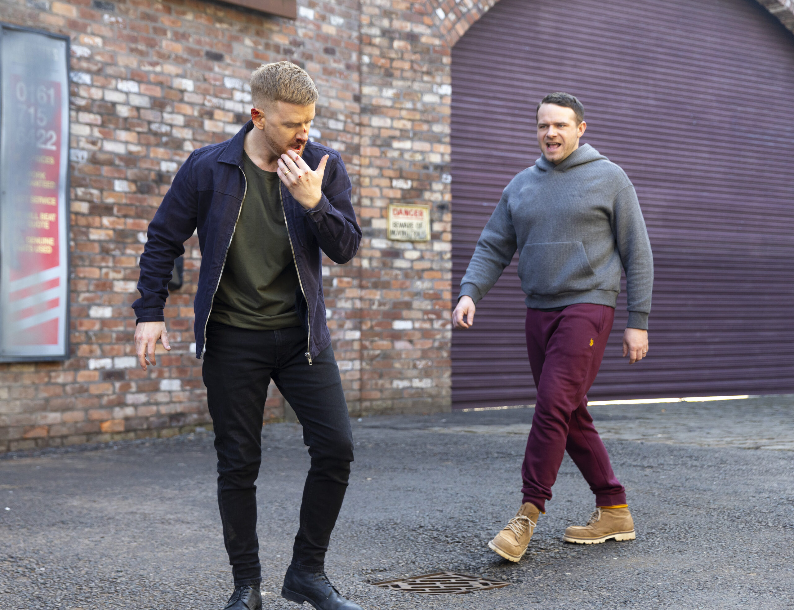 Coronation Street's Gary and Mick fighting
