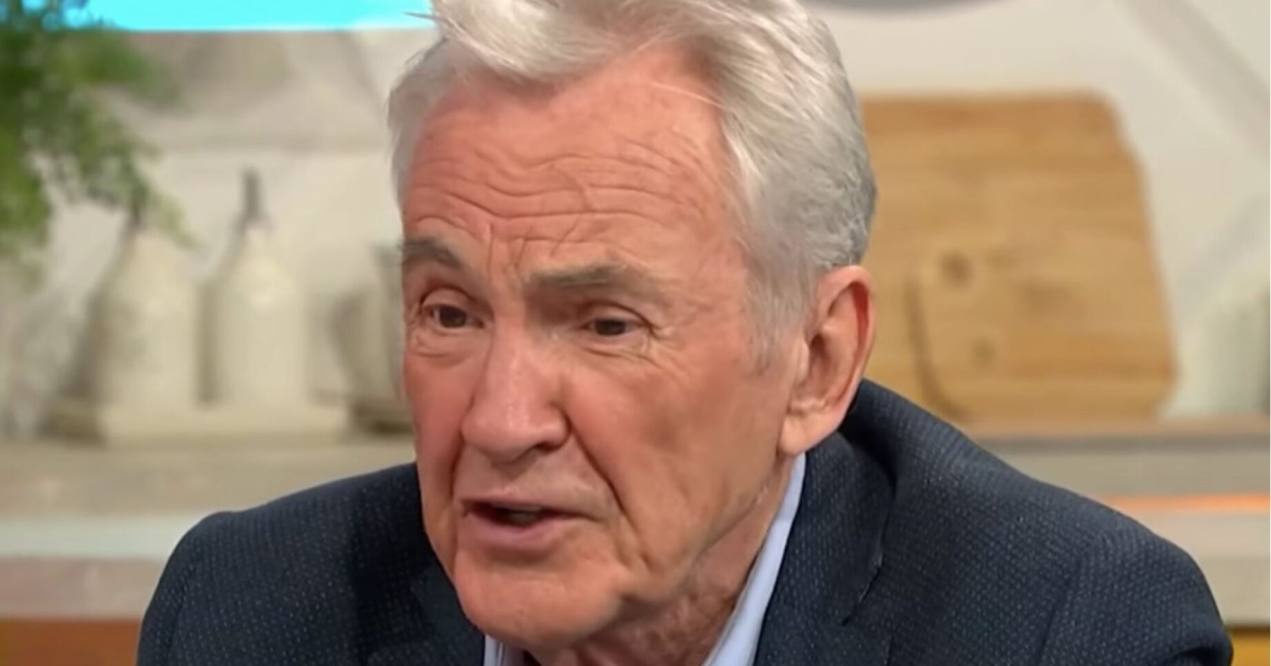 Larry Lamb looking serious