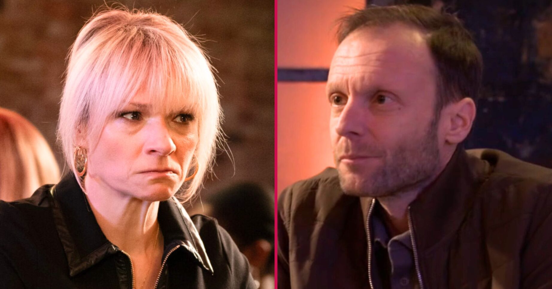 Composite image of Nicola and Benji on EastEnders (Credit: BBC/Composite: ED!)