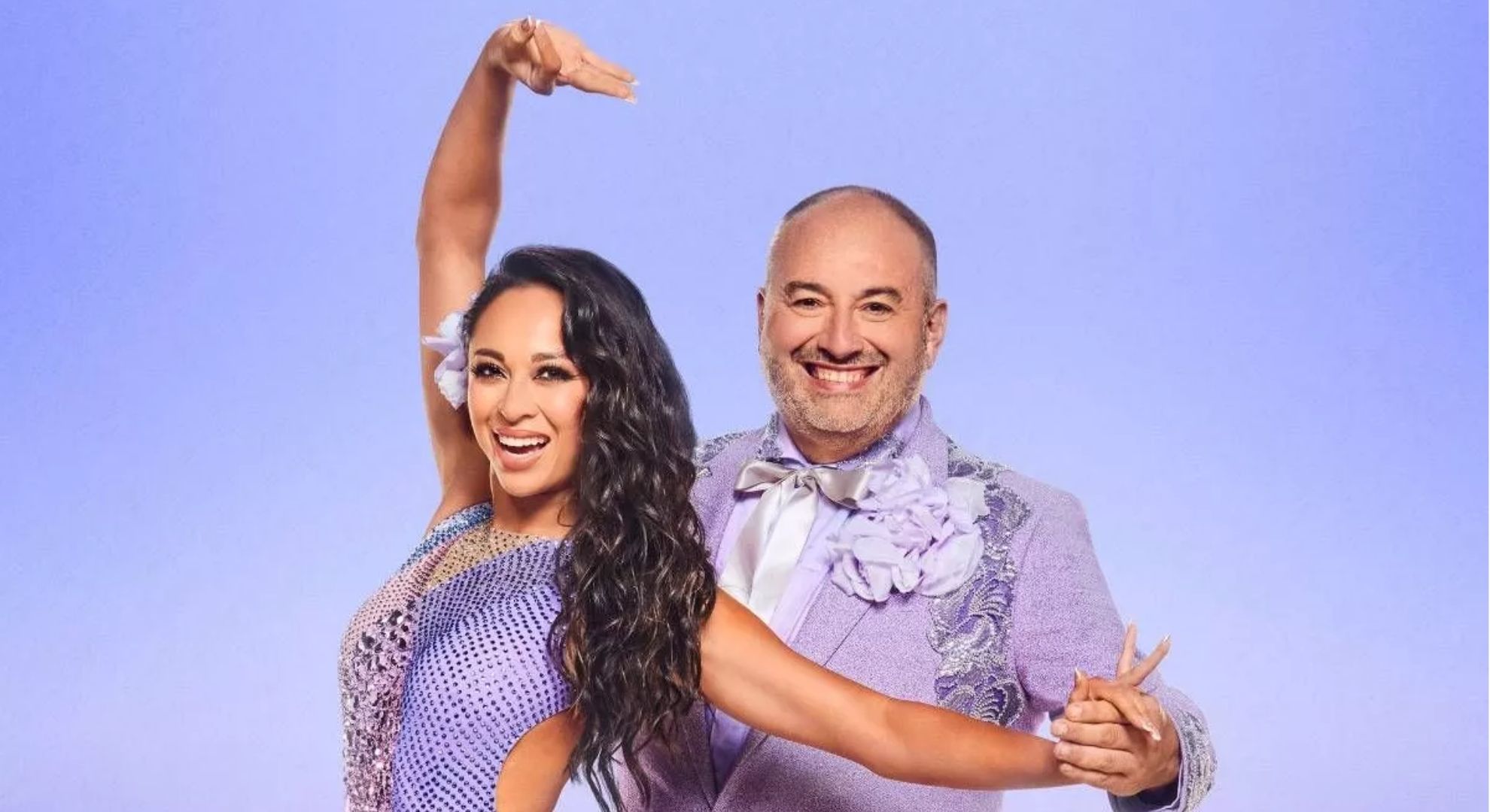 Katya Jones and Wynne Evans smiling