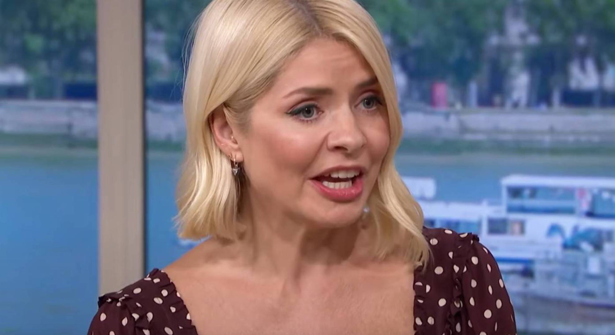 Holly Willoughby looks animated