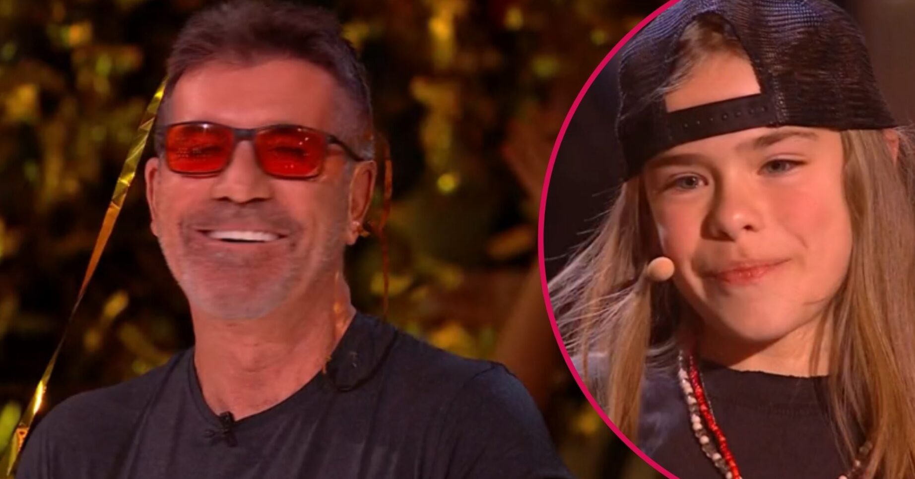 ED composite of Simon Cowell and Olly Pearson smiling on BGT