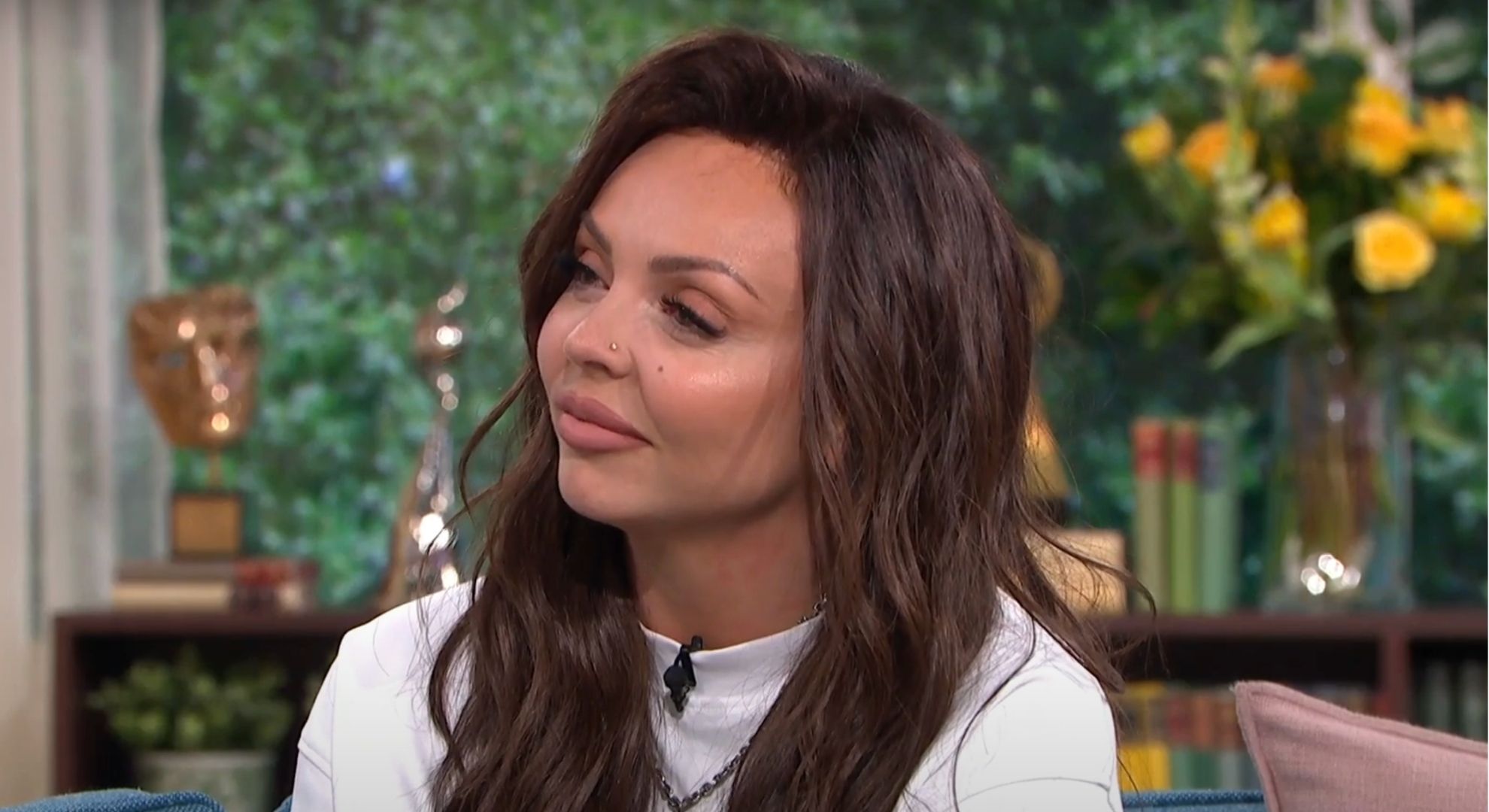 Jesy Nelson smiling on This Morning