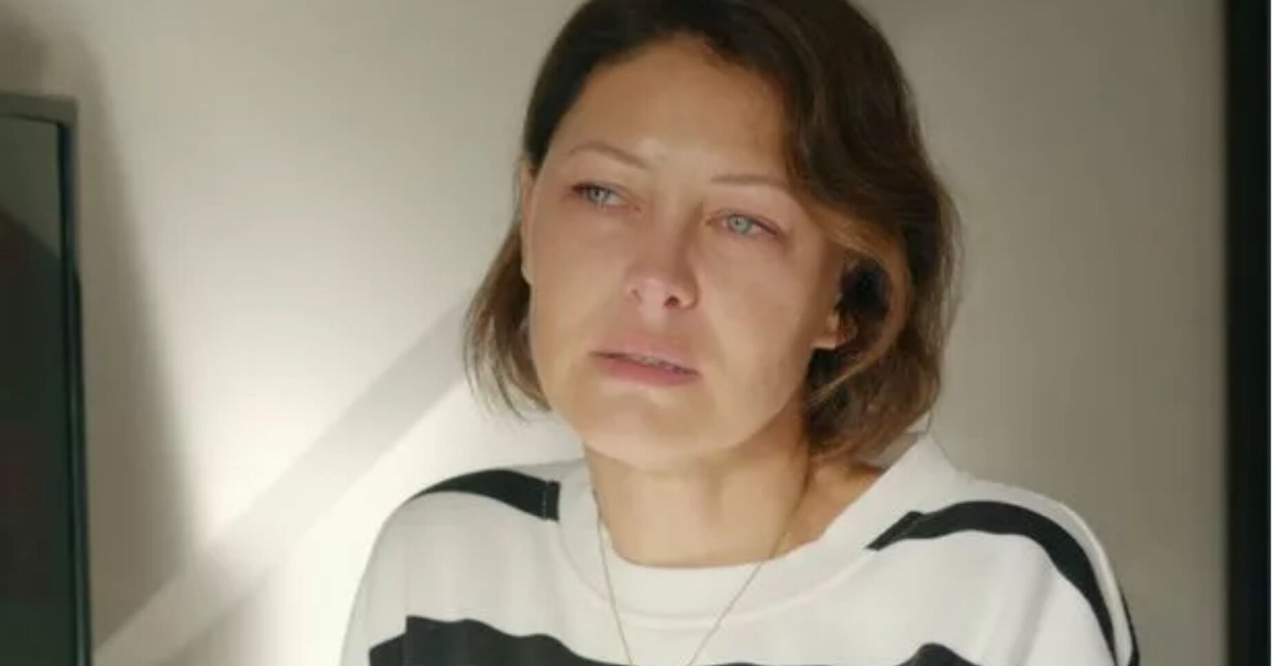 Emma Willis looking sad
