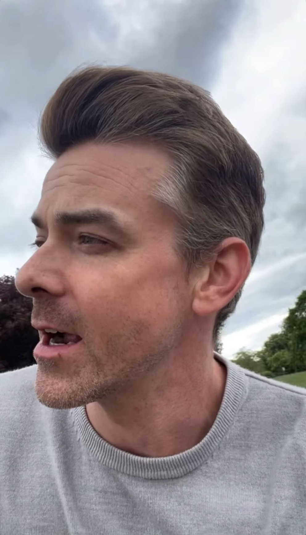 Brendyn Hatfield talking on his Instagram Story