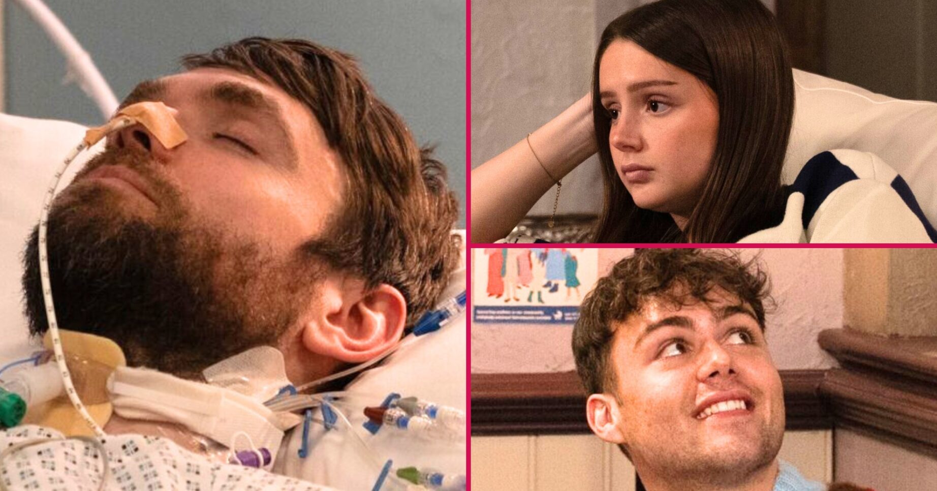 Emmerdale's Aidan, Sarah, Lewis