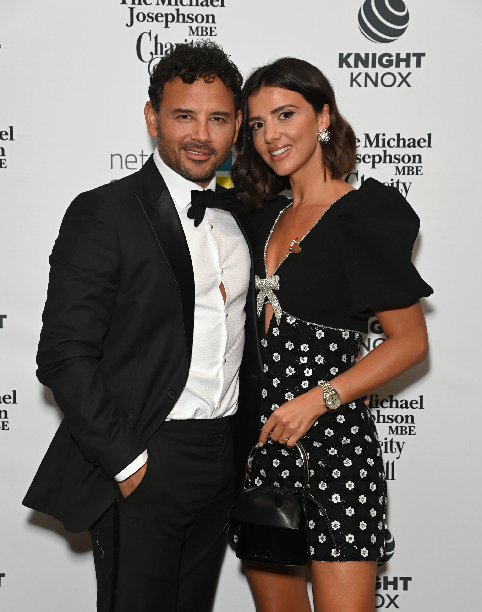 Ryan Thomas and Lucy Mecklenburgh smiling