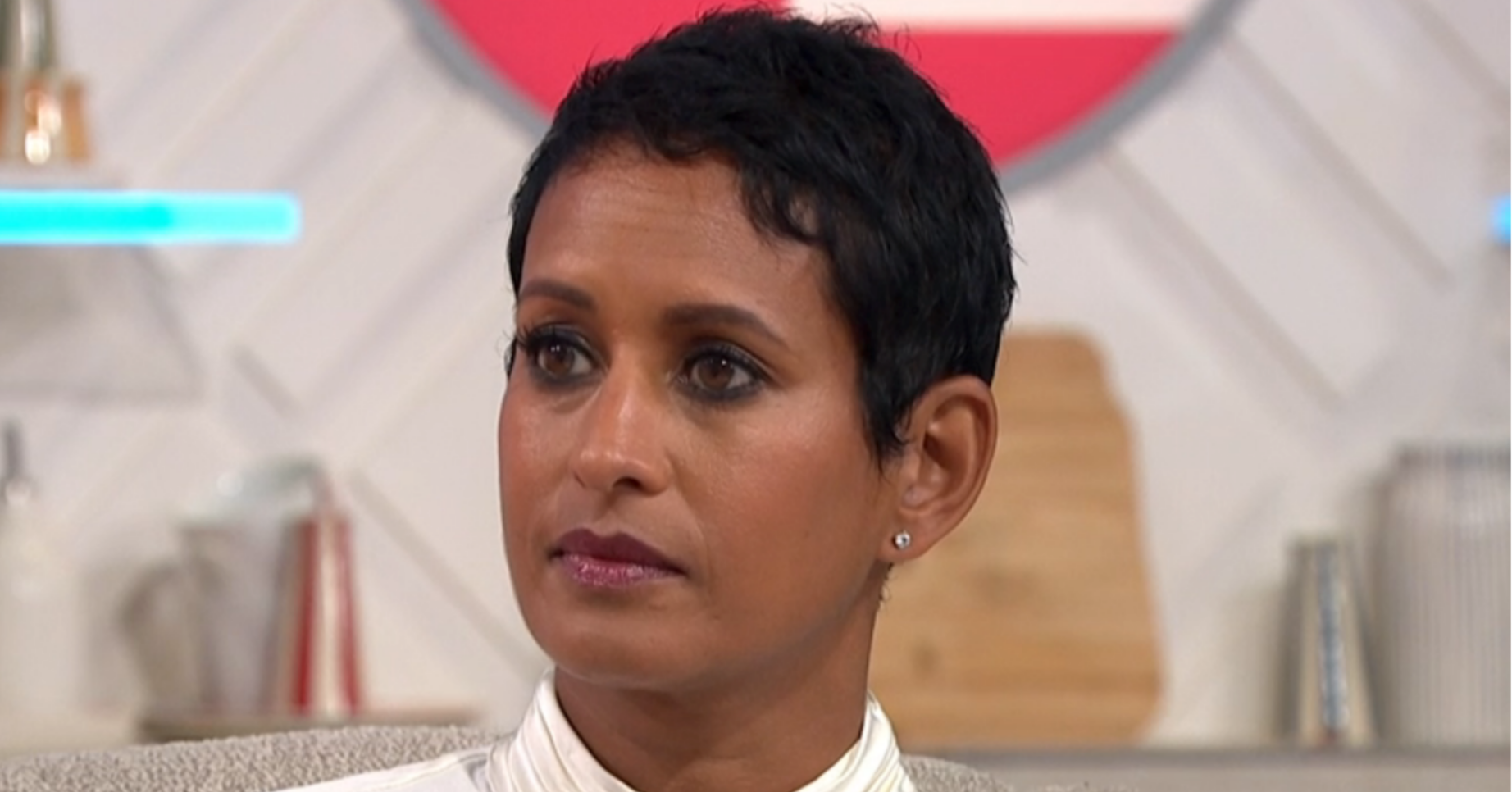 Naga Munchetty speaking on Lorraine