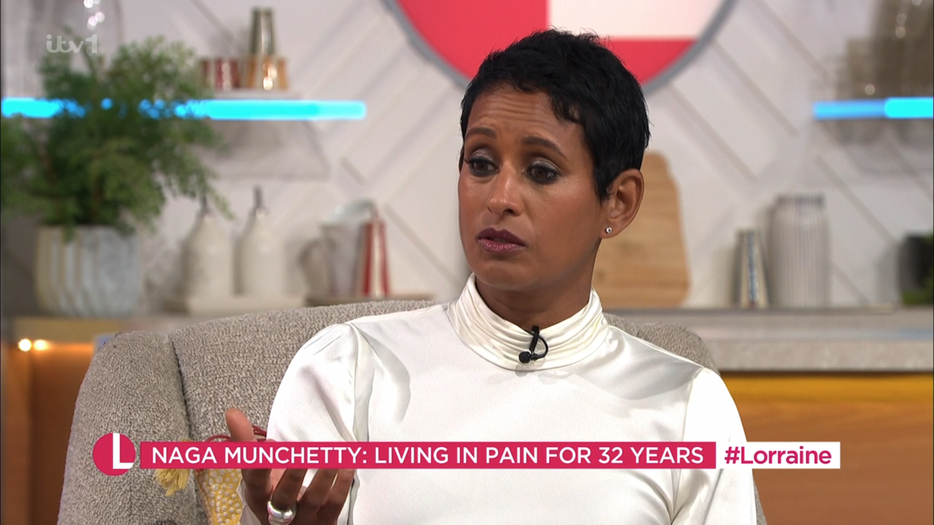 Naga Munchetty speaking on Lorraine