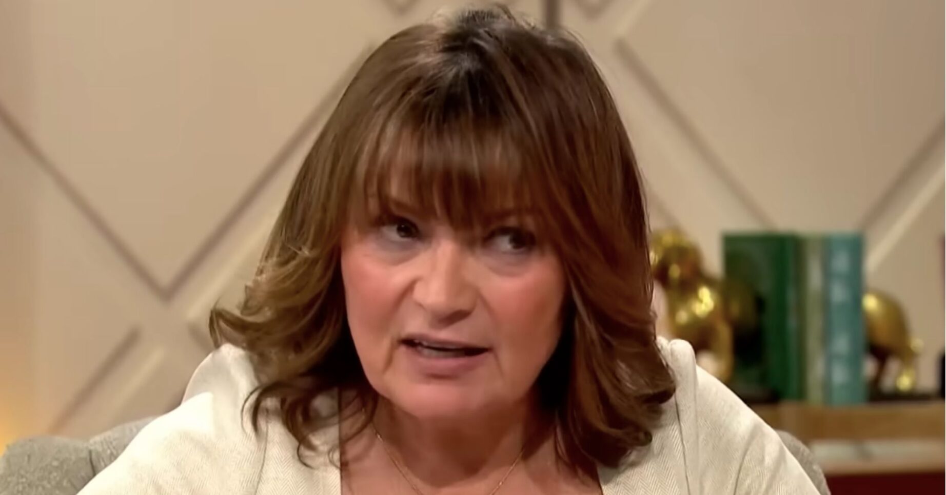 Lorraine looking serious