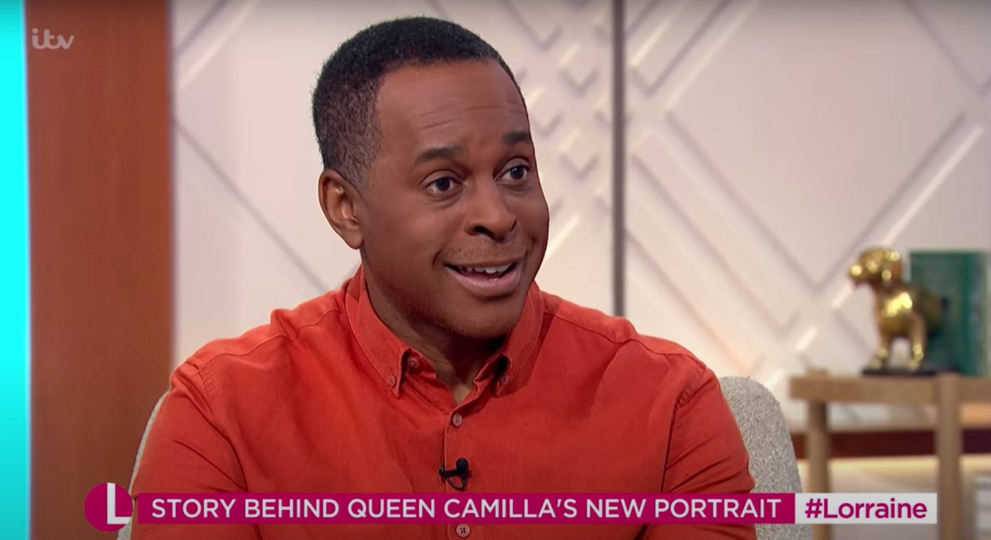 Andi Peters smiles on Lorraine today