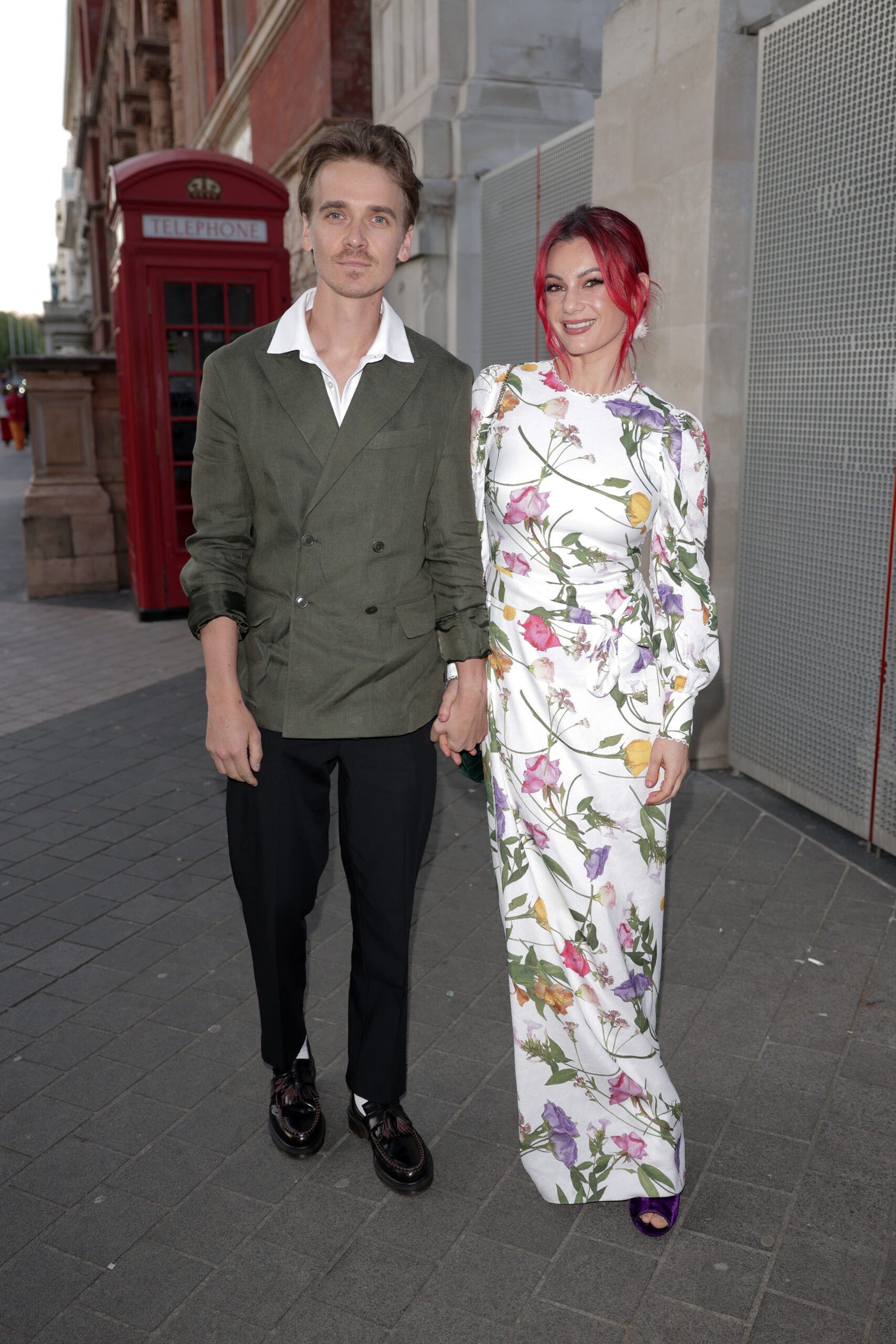 Joe Sugg and Dianne Buswell posing while on a walk