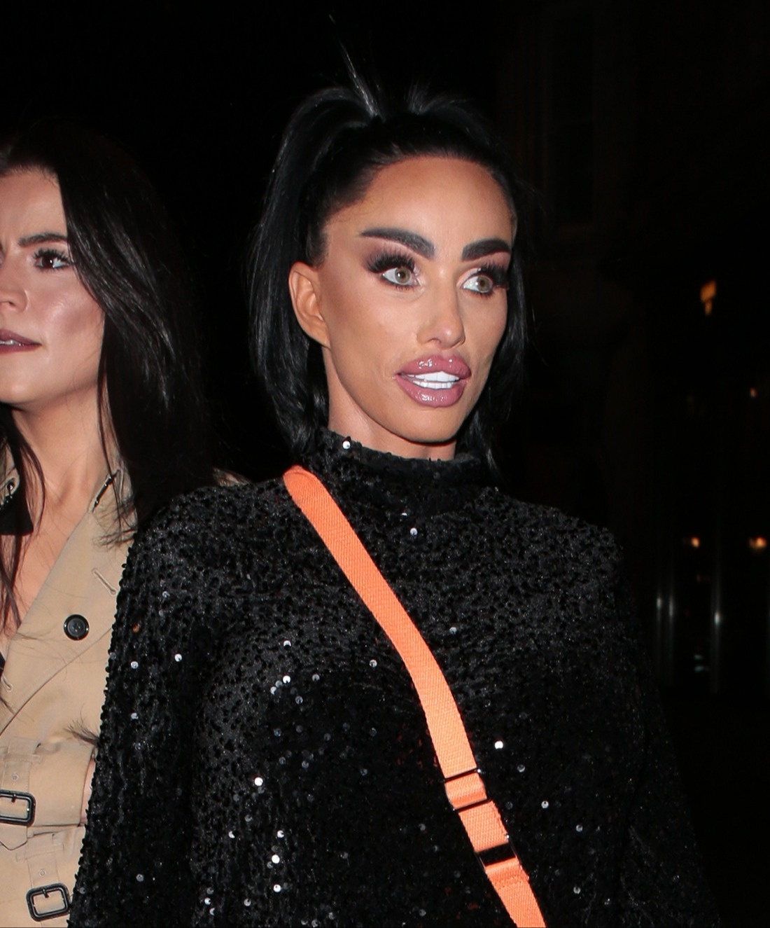 Katie Price looking in front