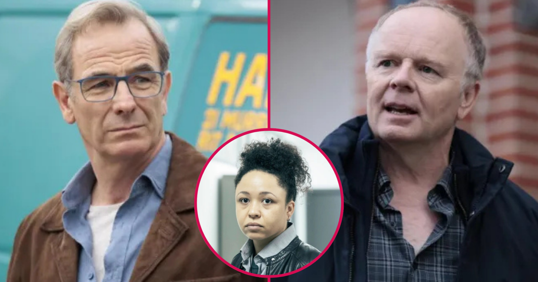 Robson Green, Jason Watkins and Amber from The Game