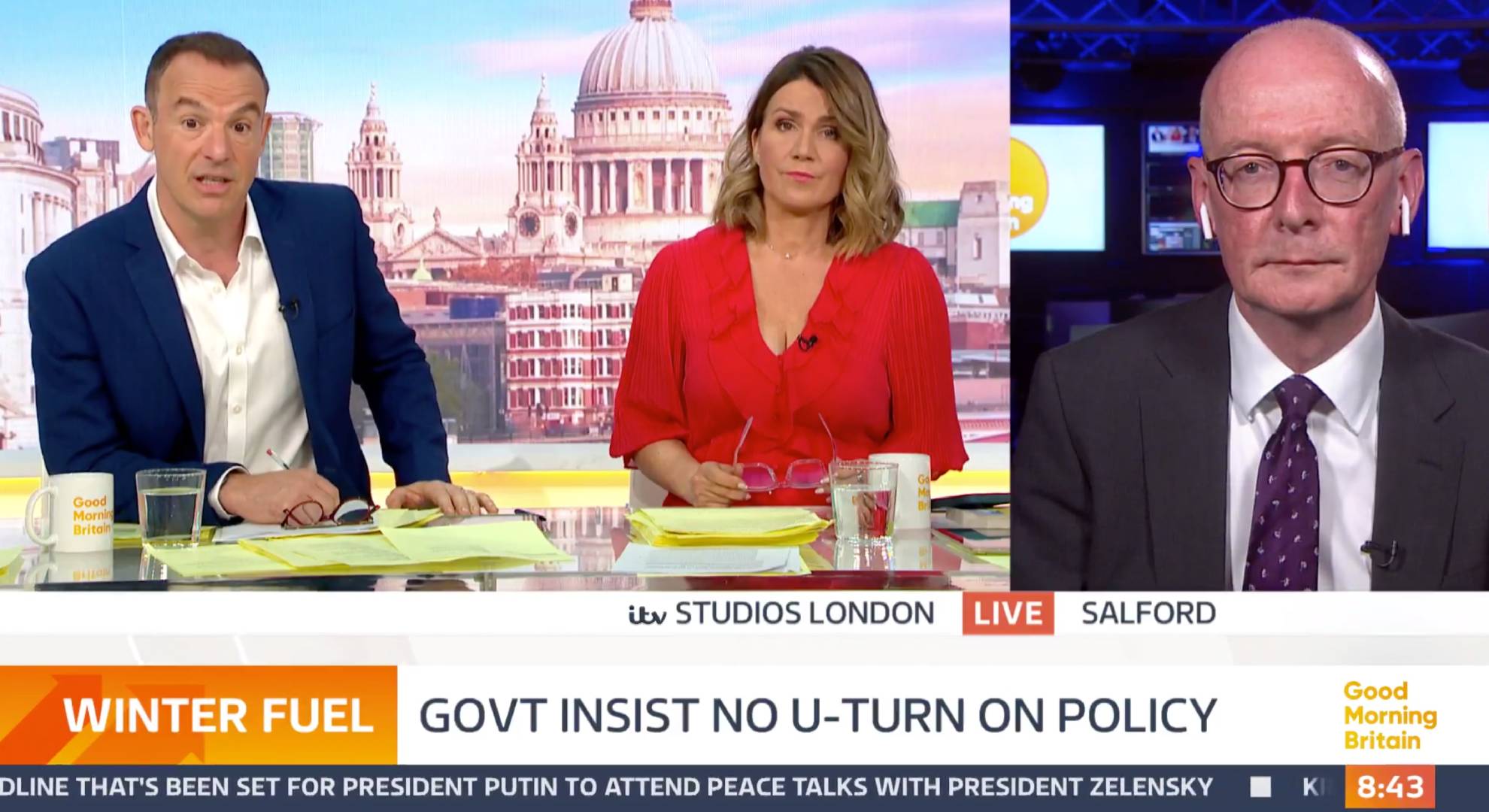 Martin Lewis questioning Pat McFadden