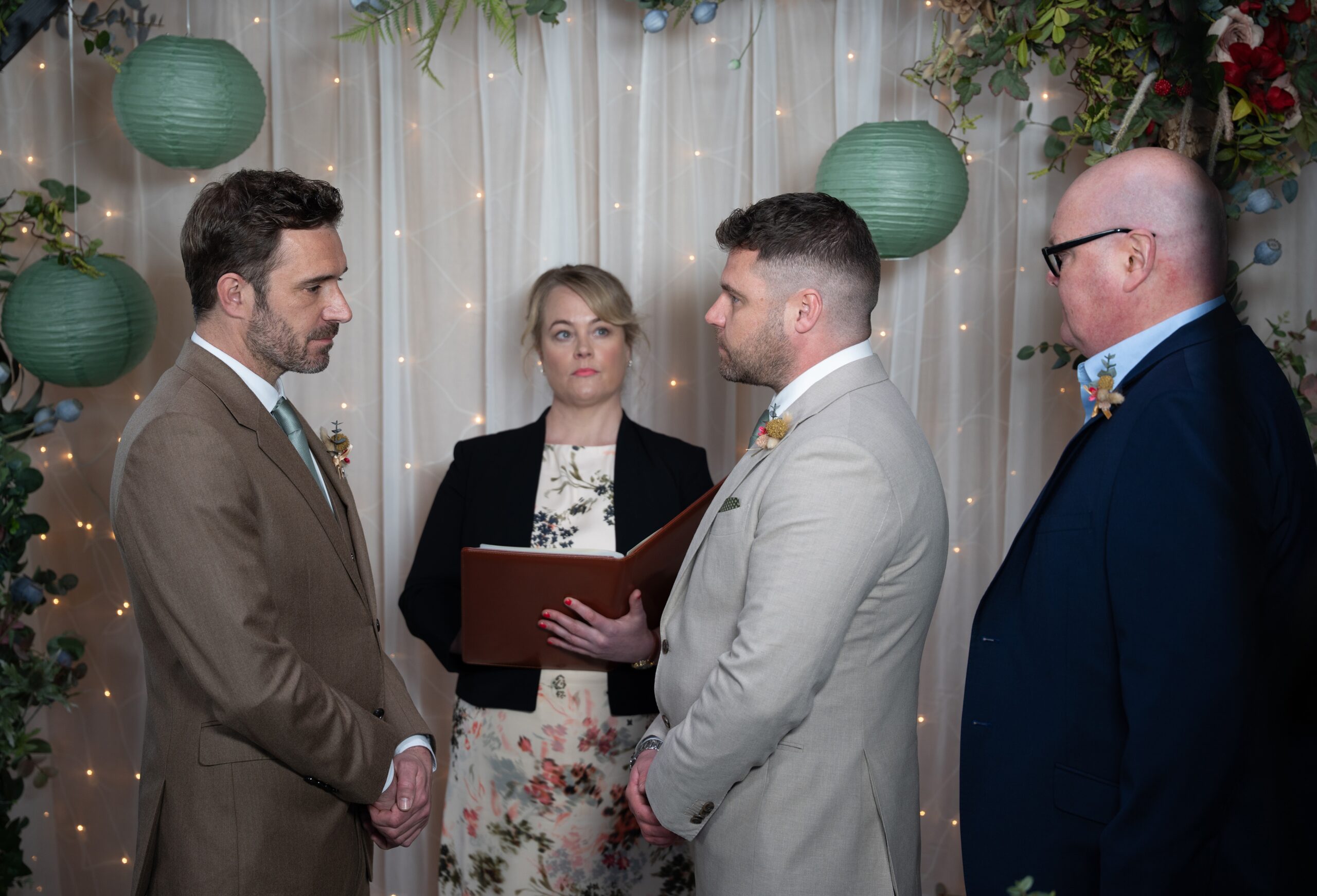 John and Aaron on their wedding day