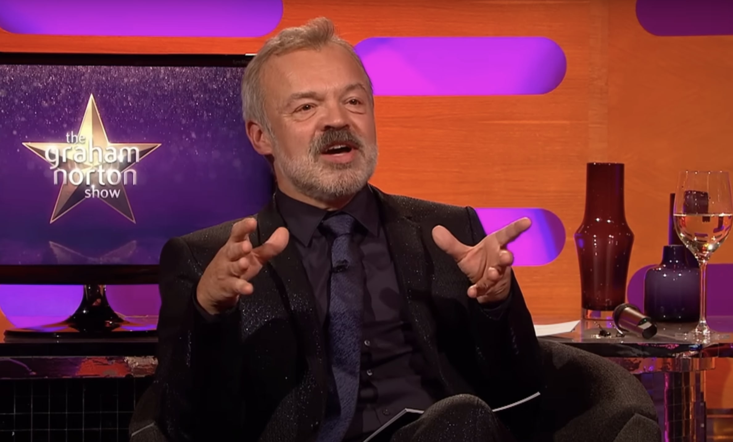 Graham Norton hosting The Graham Norton Show