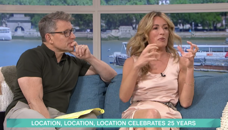 Cat Deeley wearing a nude outfit on This Morning today with Ben Shephard