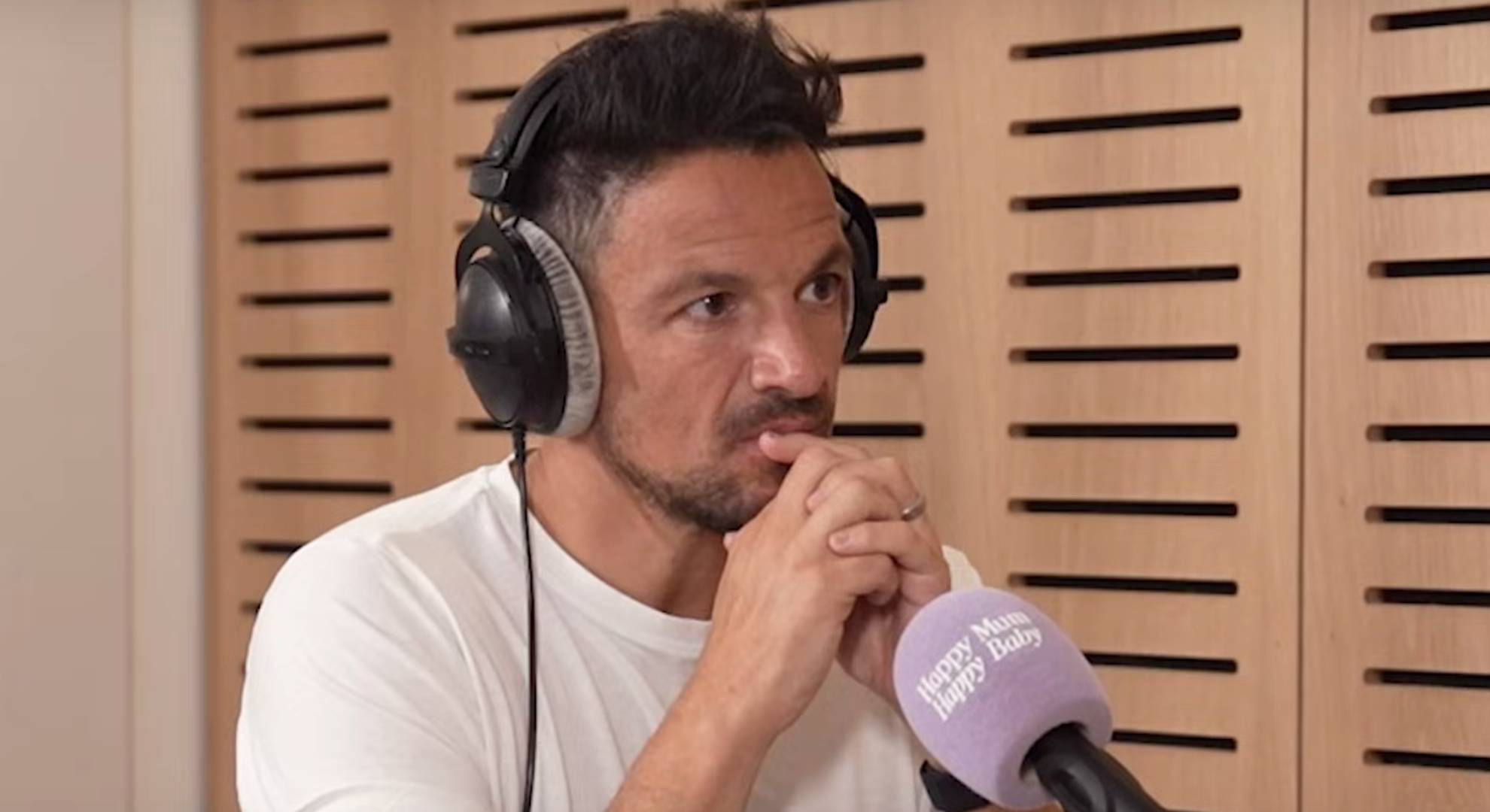 Peter Andre listens intently (Credit: YouTube) 