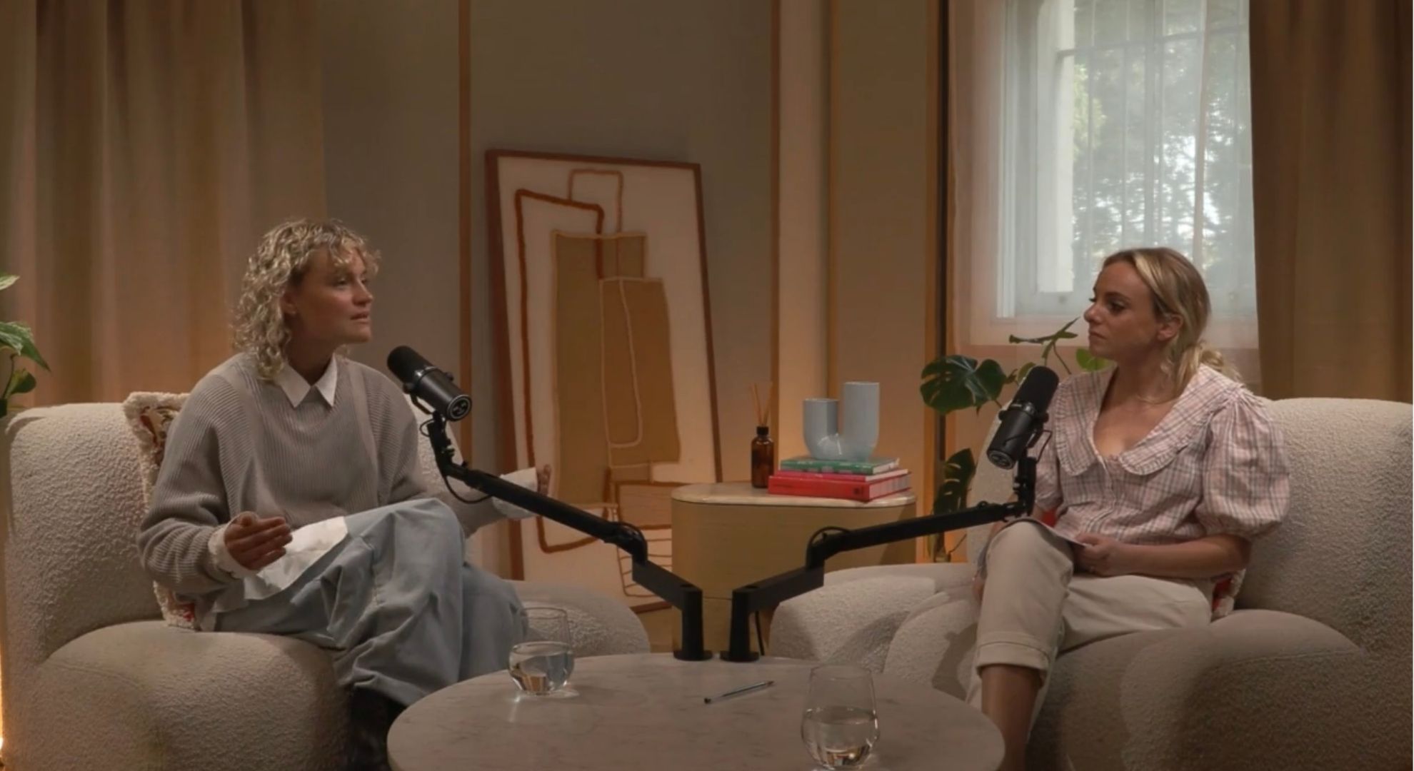 Kath Ebbs talking on their podcast