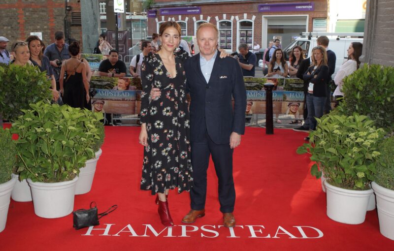 Jason Watkins and his wife on the red carpet