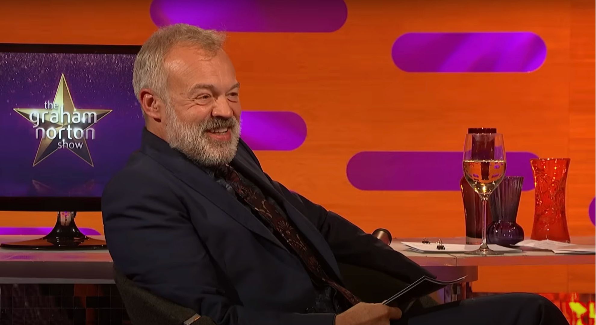 Graham Norton laughing on The Graham Norton Show 