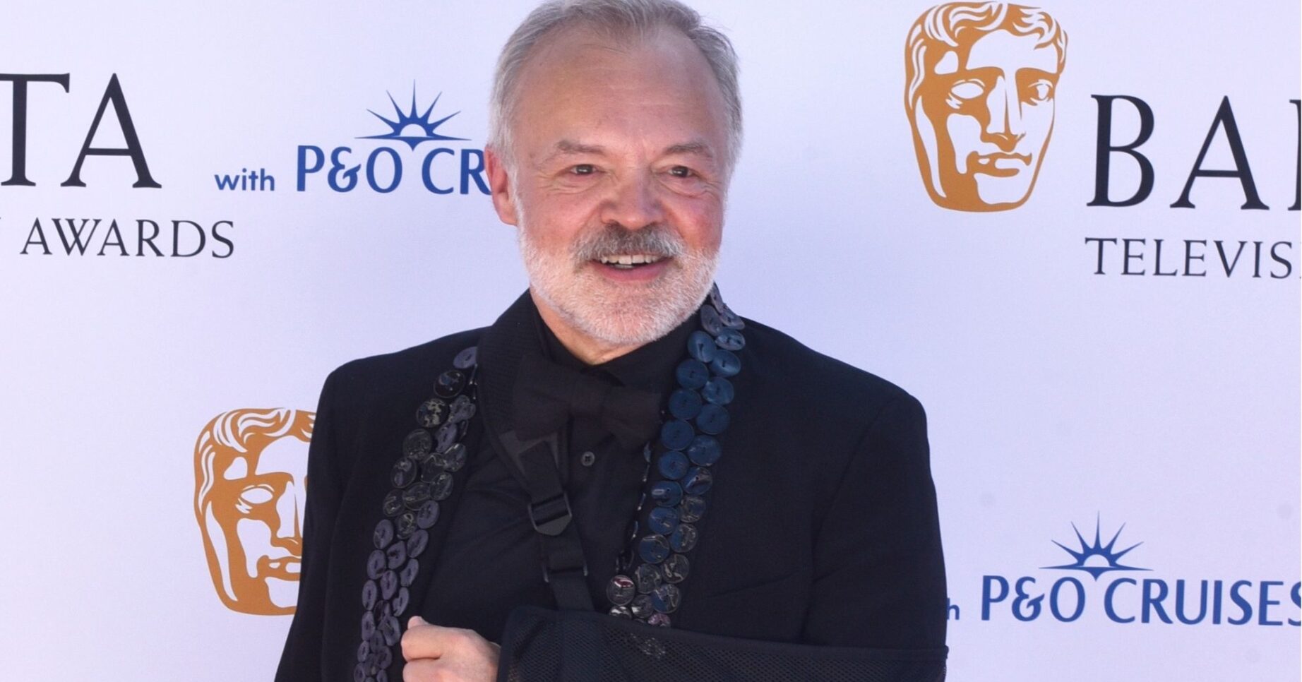 Graham Norton in a sling at the BAFTAs