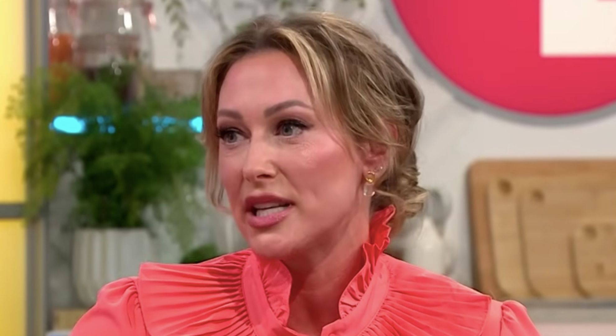 Faye looking serious