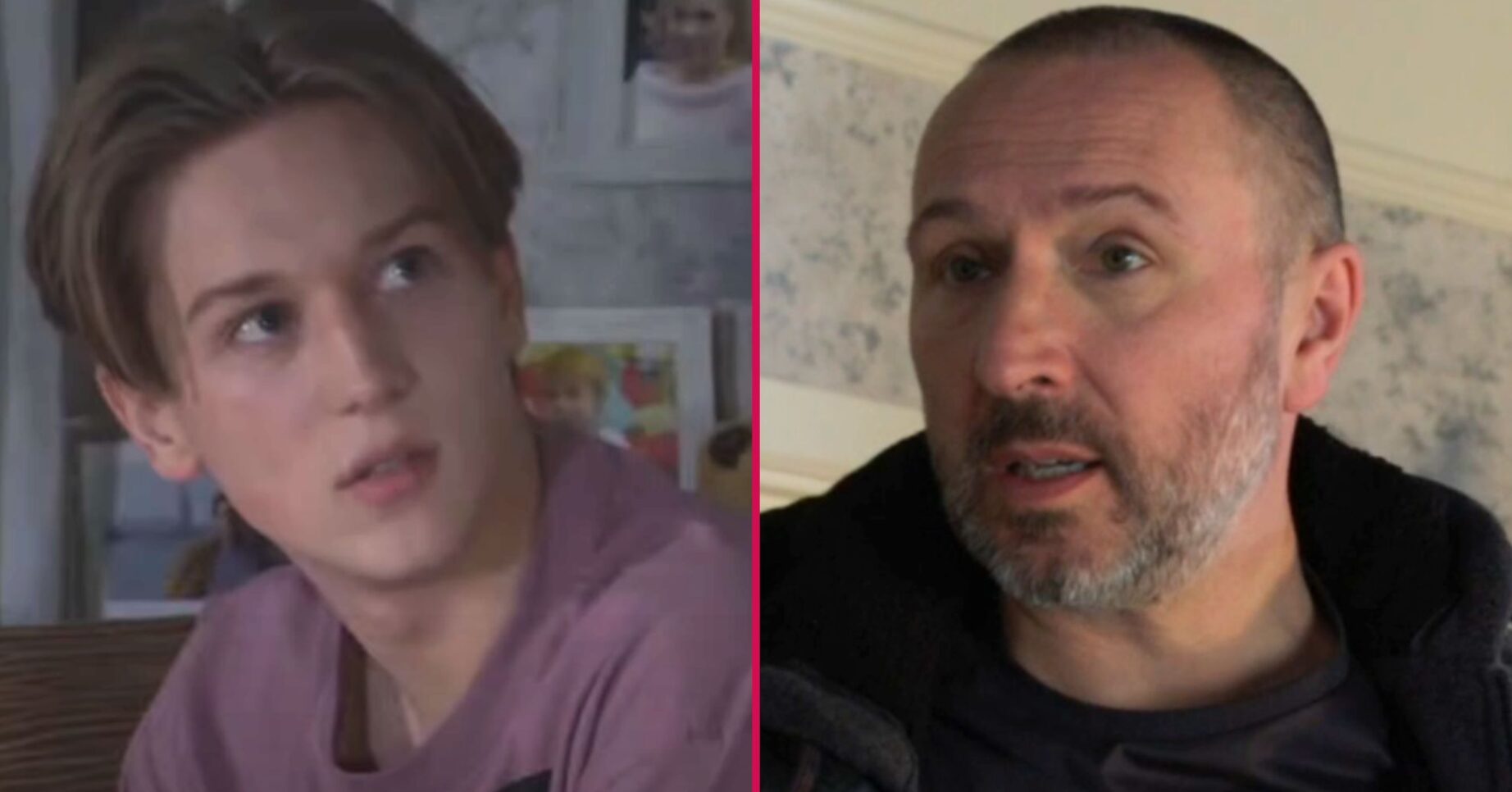 Composite image of Ross and Joel on EastEnders (Credit: BBC/Composite: ED!)