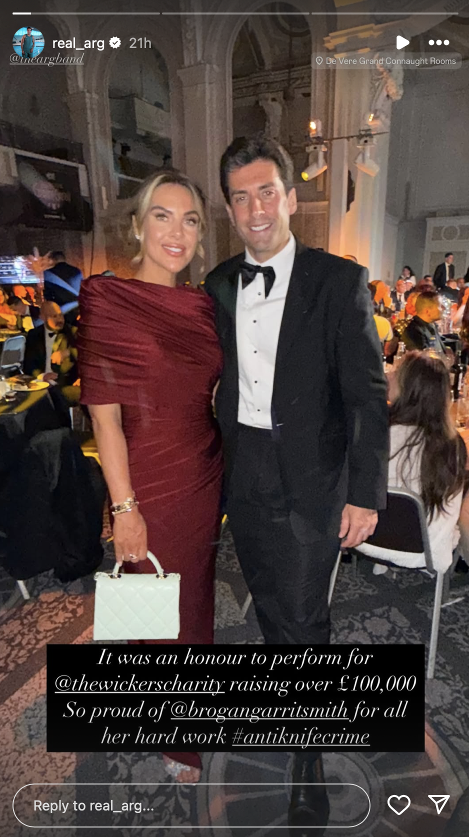 James Argent on social media