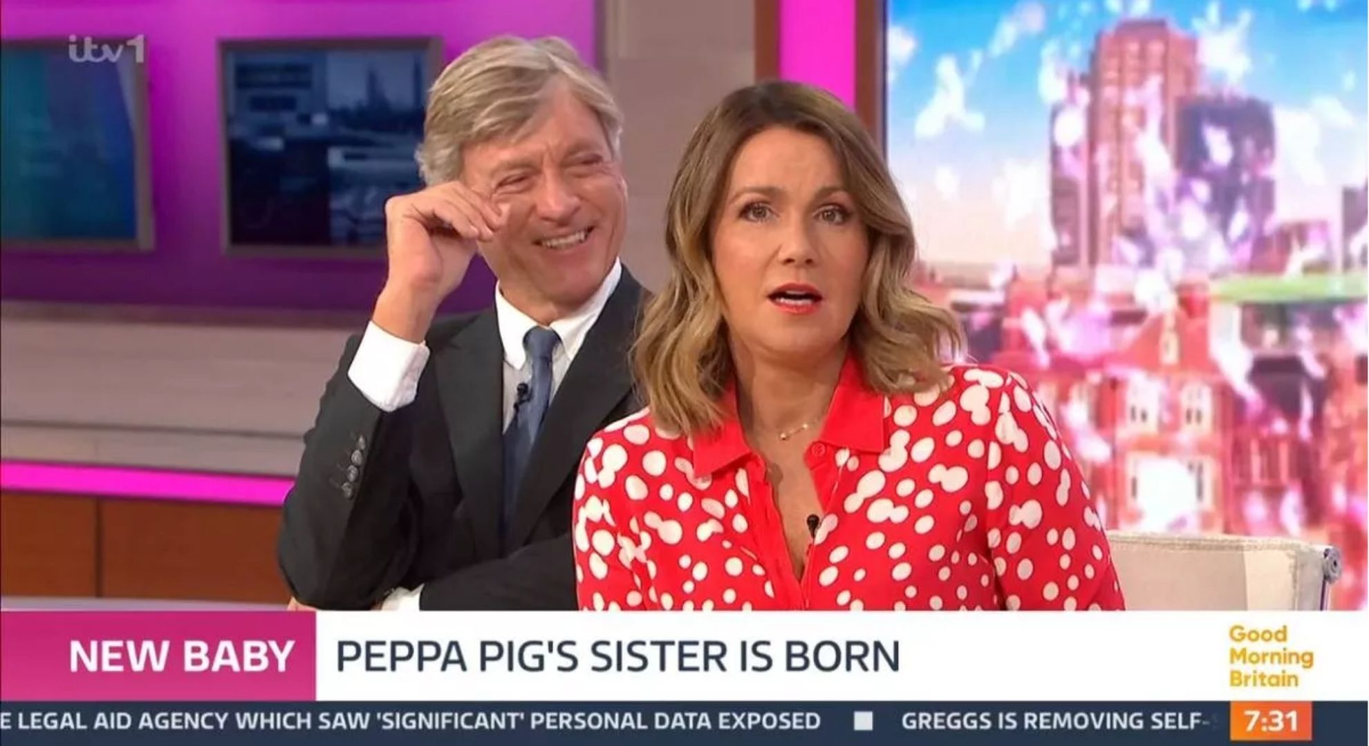 Richard Madeley and Susanna Reid hosting GMB