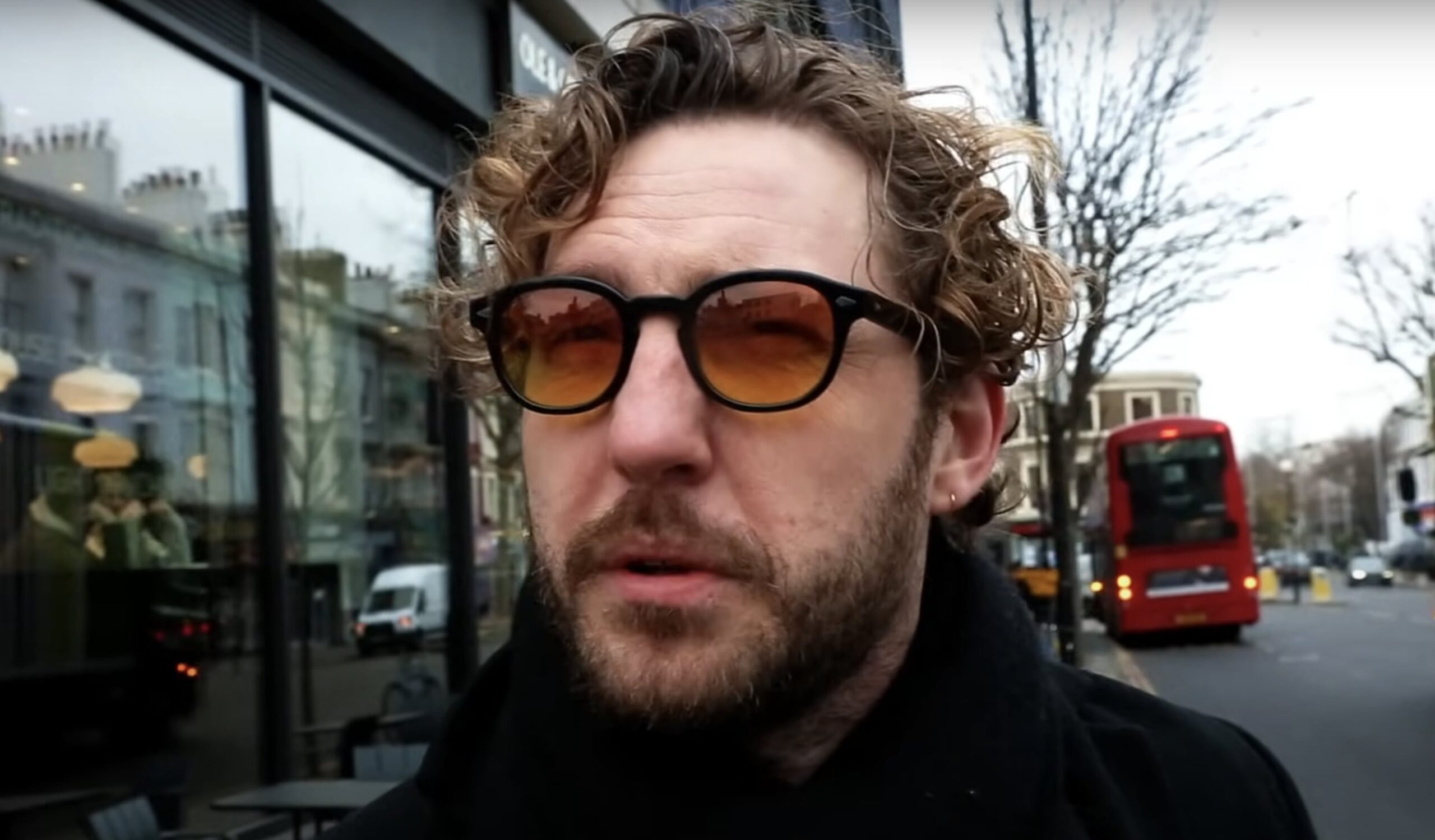 Seann Walsh speaking to camera in his comedy special Kiss