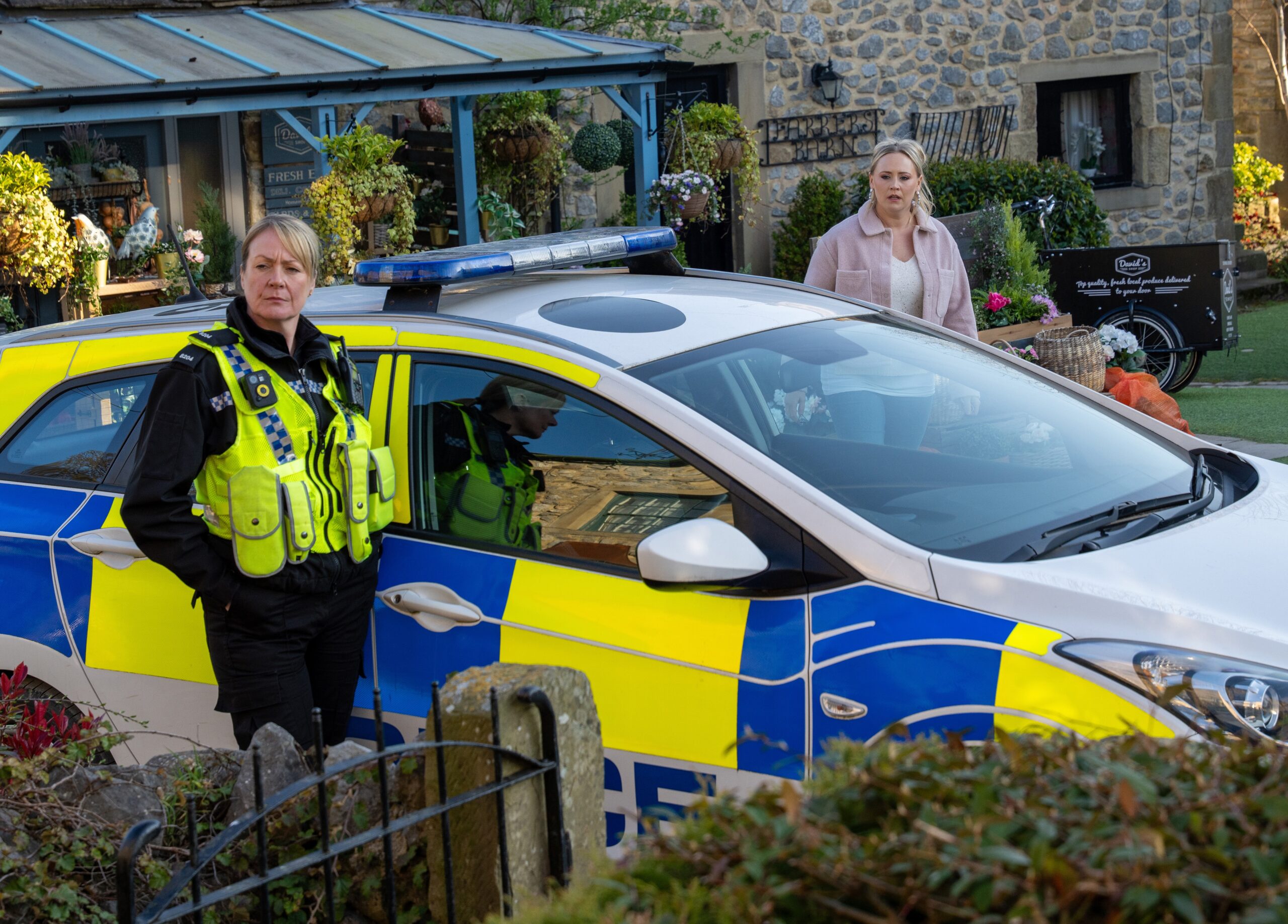 Emmerdale's Tracy with police