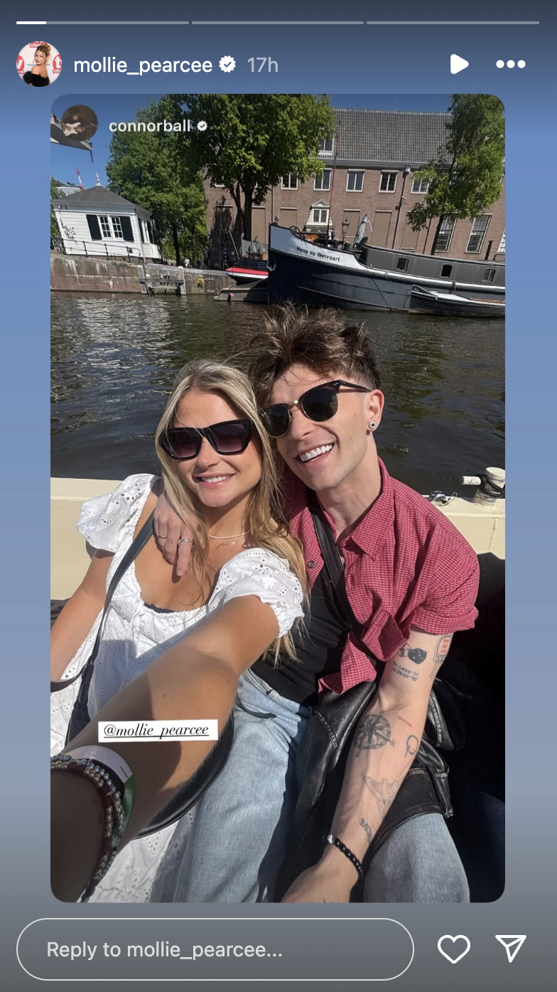Mollie Peace and Connor Ball confirm relationshop