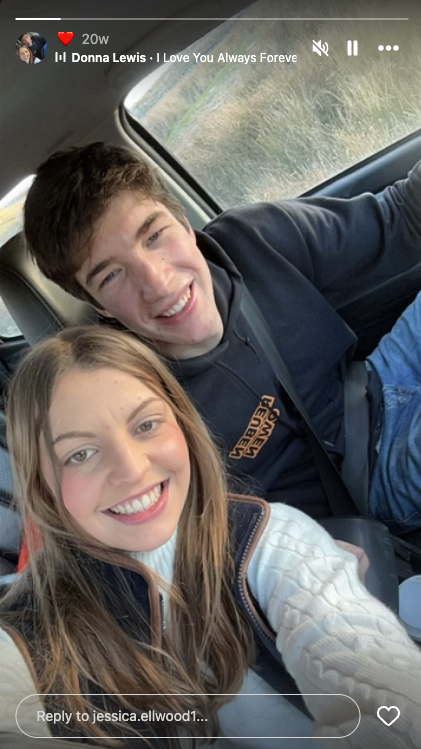 Reuben Owen with his girlfriend