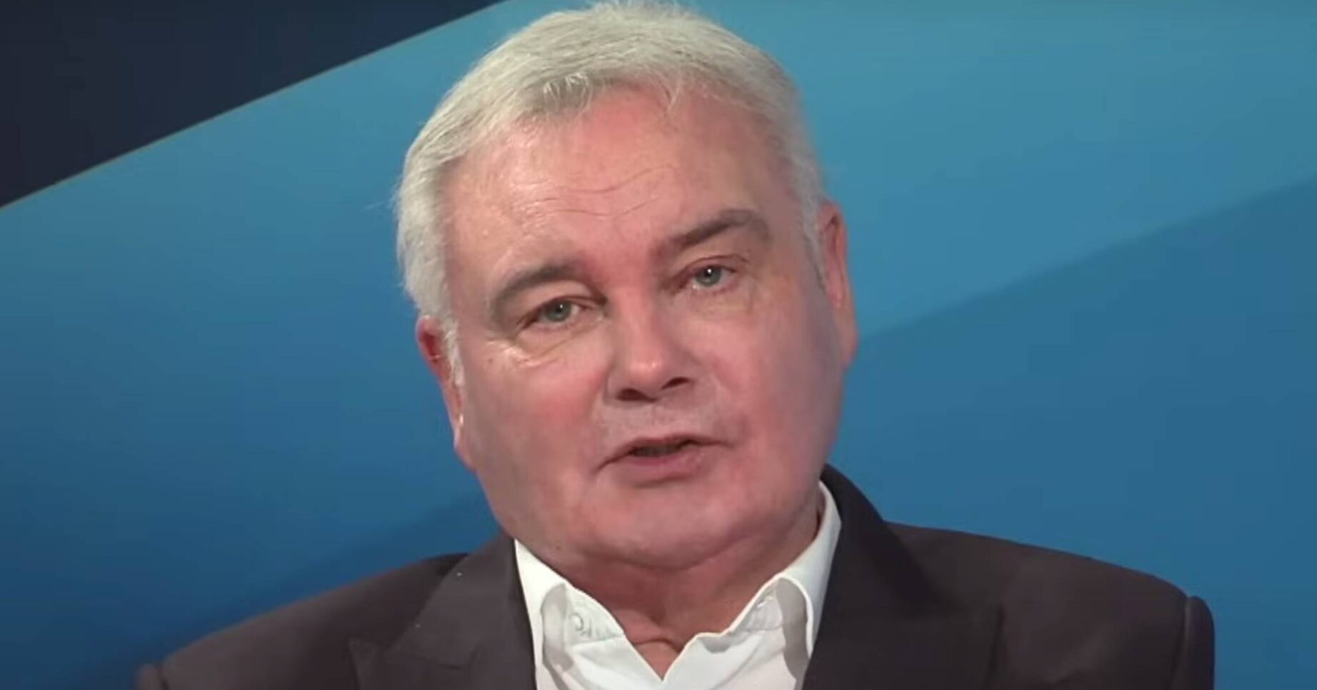 Eamonn Holmes looks serious