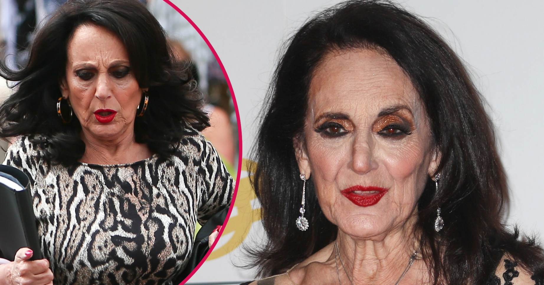 Lesley Joseph on the red carpet and as Dorien in Birds of a Feather