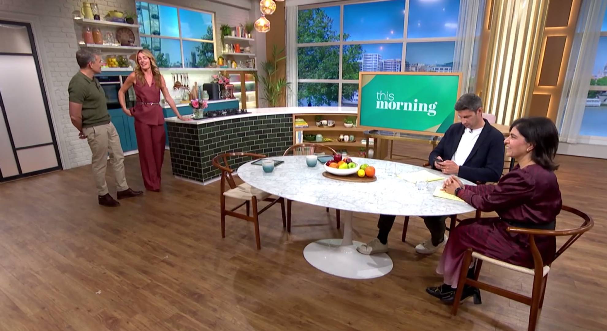 This Morning guest spotted on his phone today