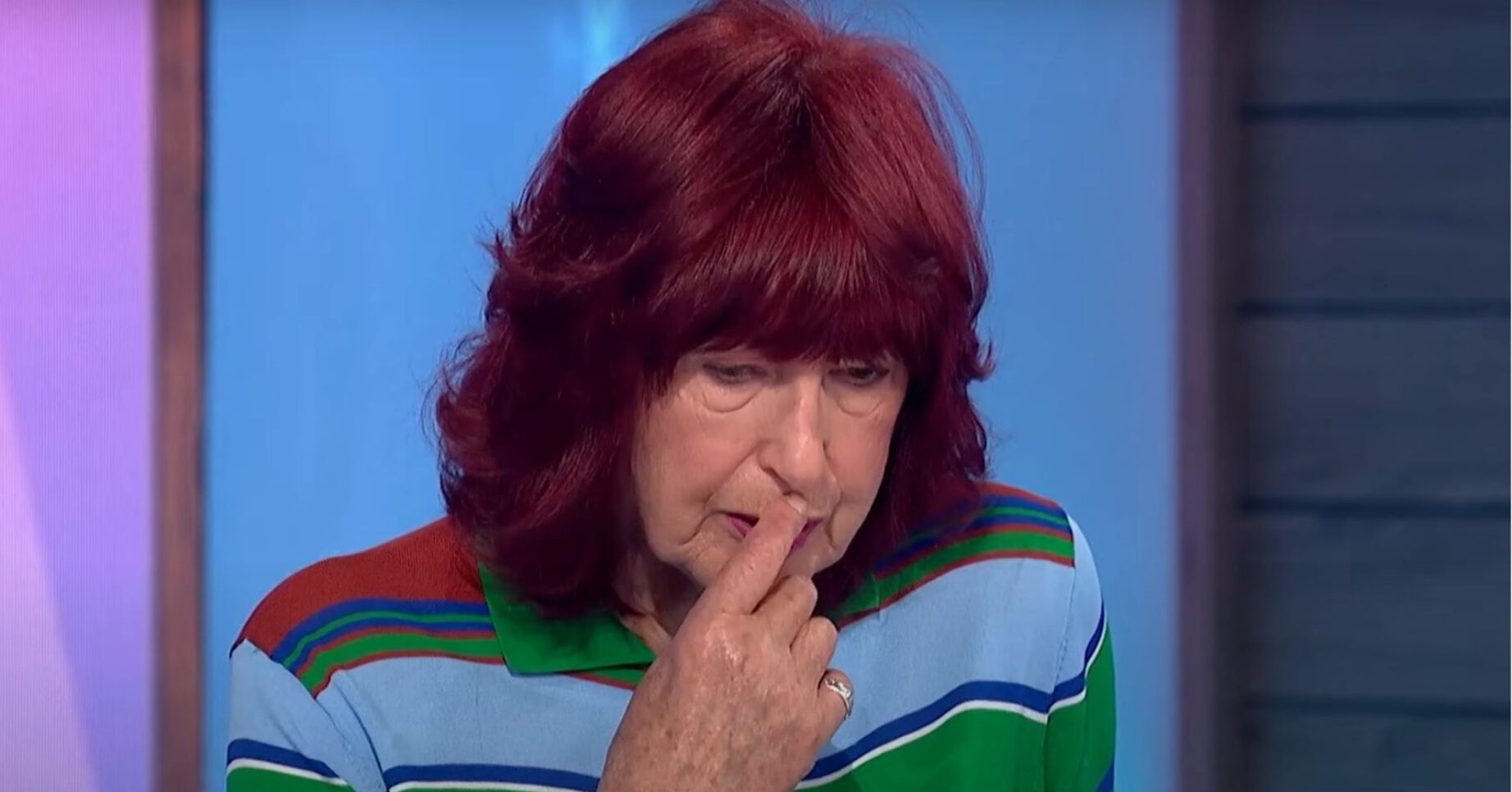 Janet Street Porter looking down